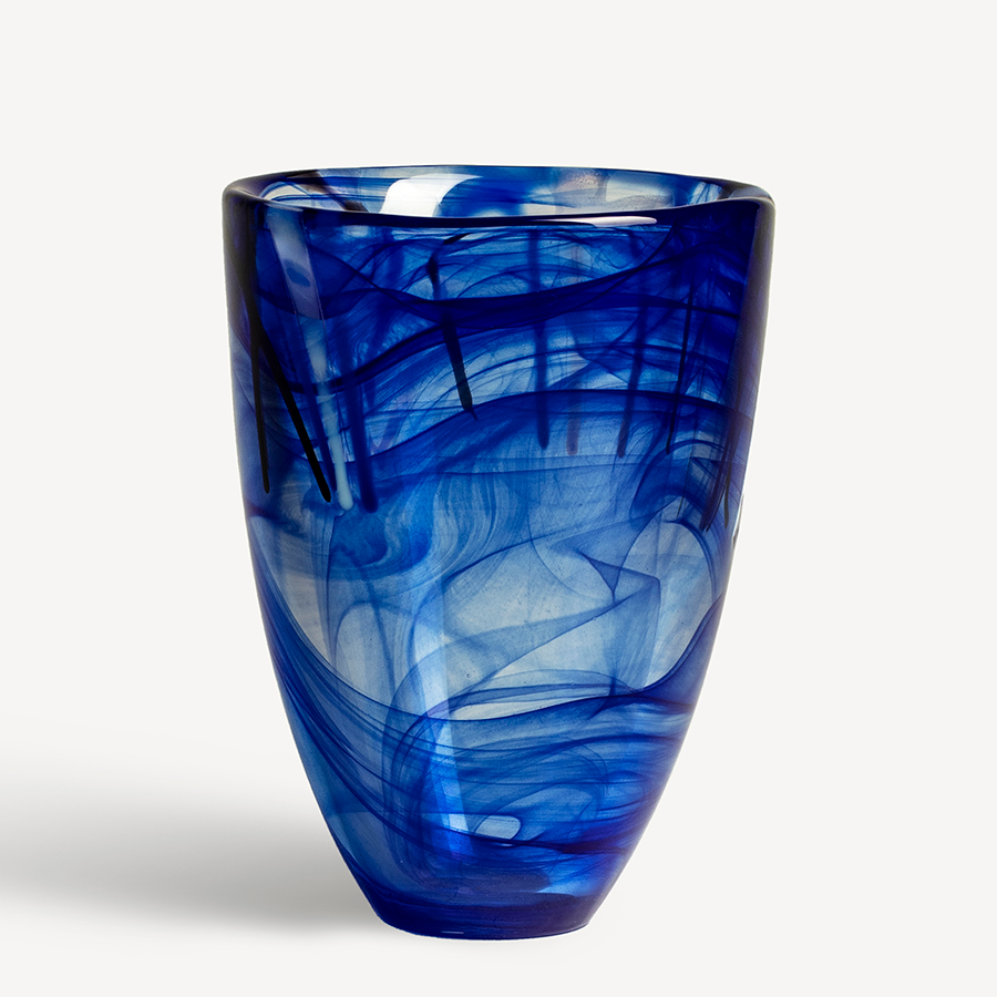 Contrast Blue Vase Kosta Boda