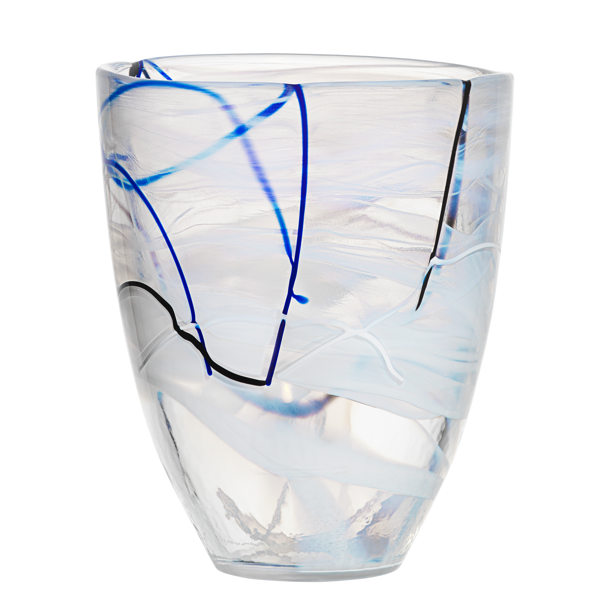 Contrast Large Vase, White Kosta Boda