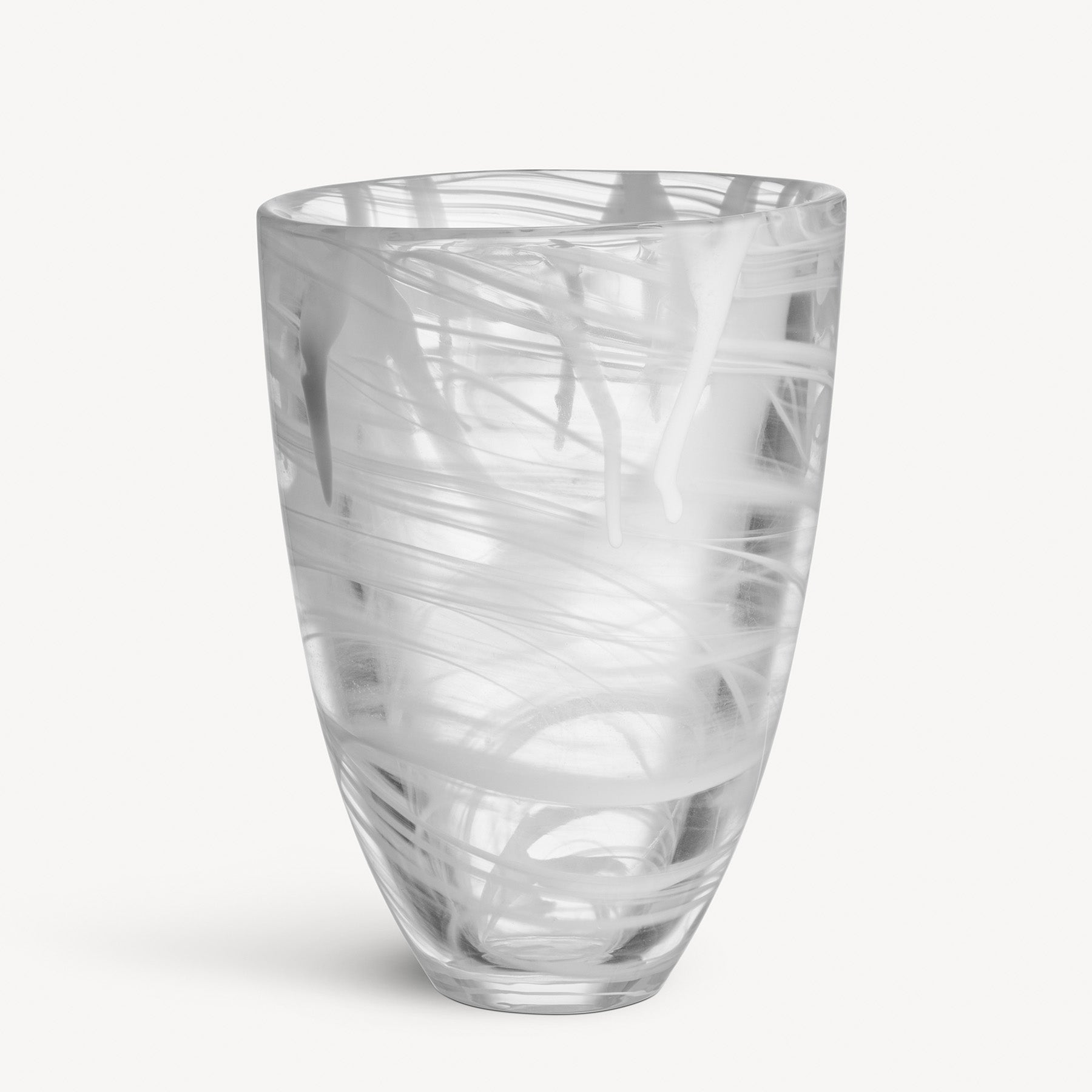 Contrast Vase White/White Kosta Boda