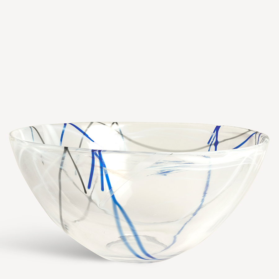 Contrast White Bowl Large Kosta Boda