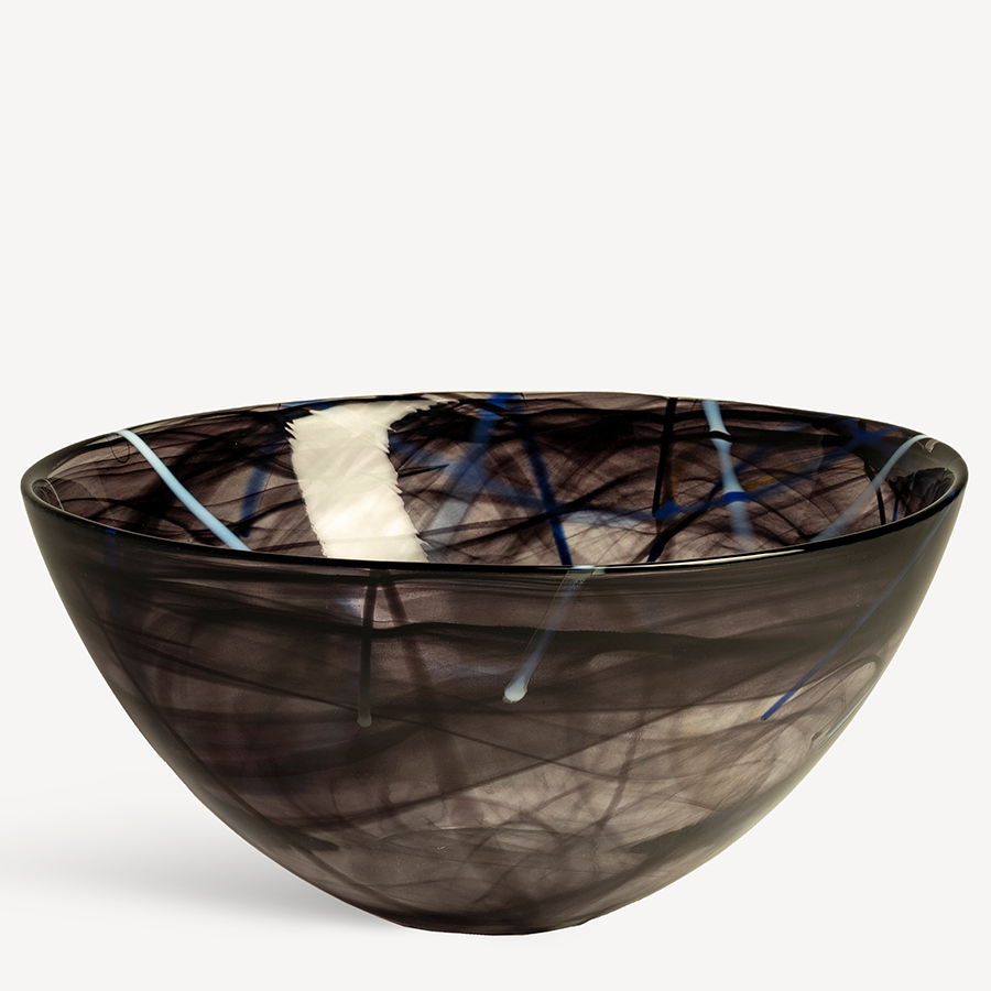 Contrast Black Bowl Large Kosta Boda