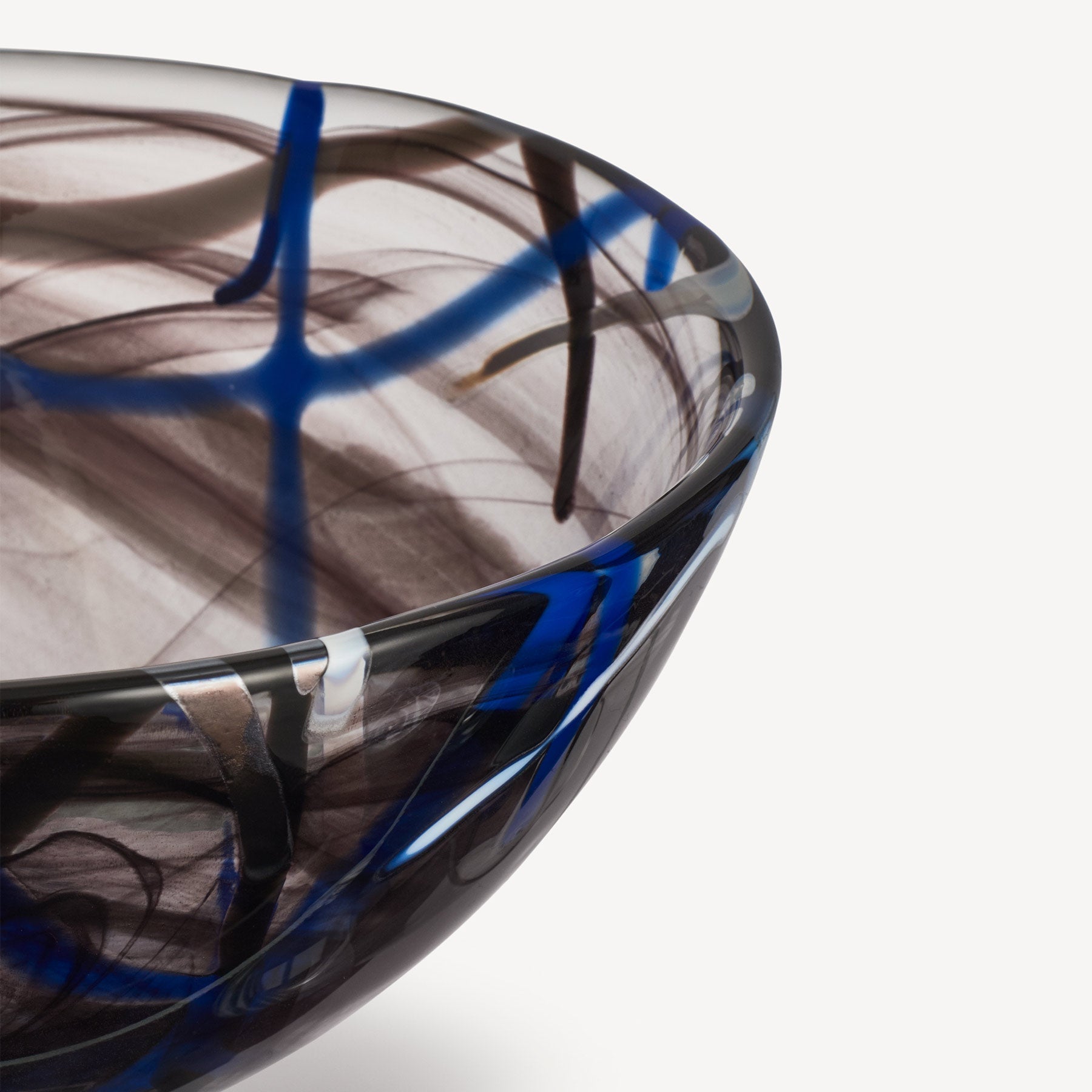 Contrast Black Bowl Medium Kosta Boda