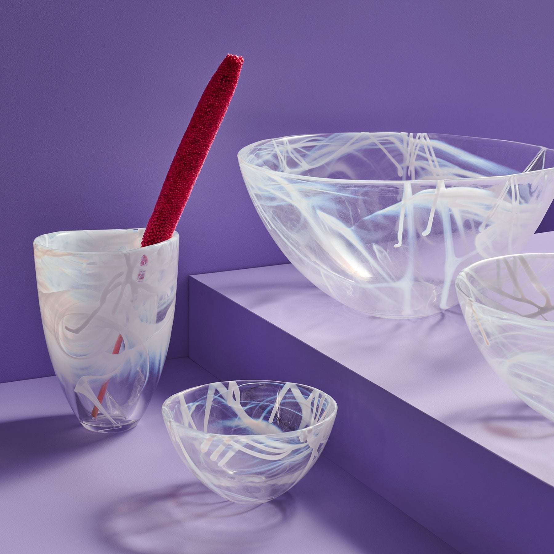 Contrast Bowl White/White Large Kosta Boda