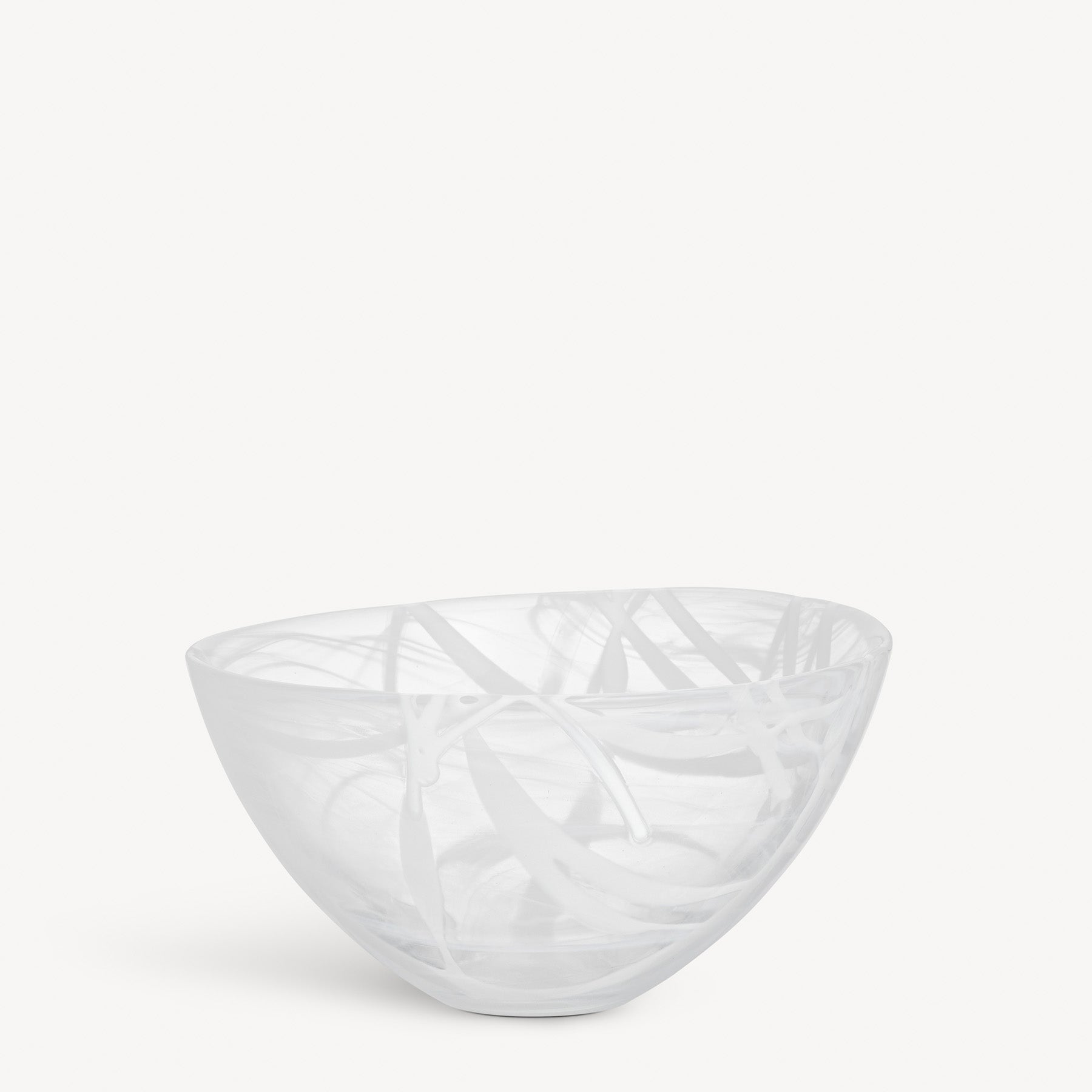 Contrast Bowl White/White Medium Kosta Boda