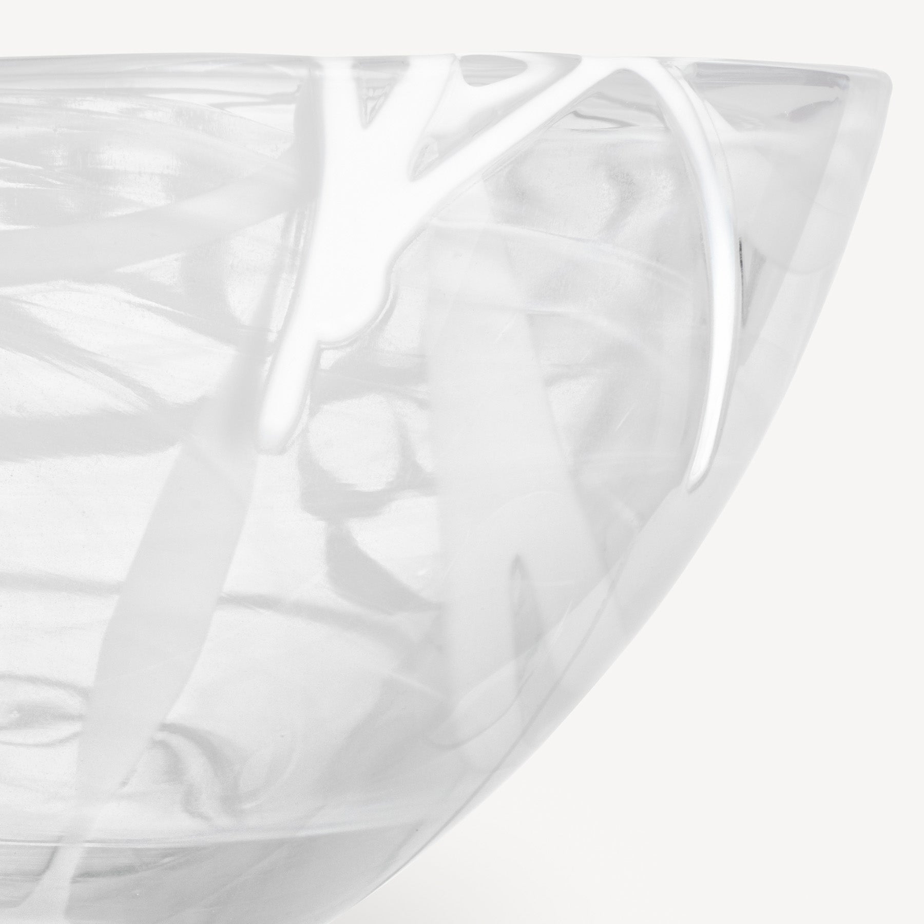 Contrast Bowl White/White Medium Kosta Boda