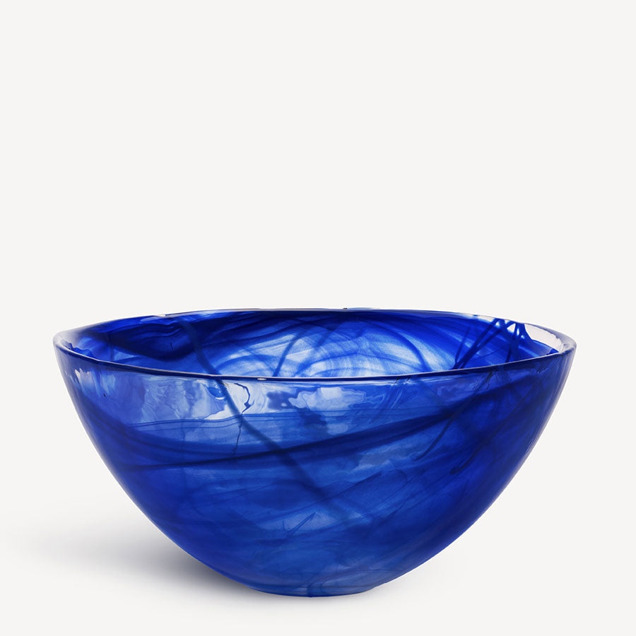 Contrast Bowl Blue/Blue Large Kosta Boda