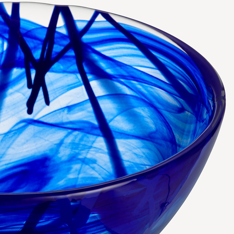 Contrast Bowl Blue/Blue Medium Kosta Boda