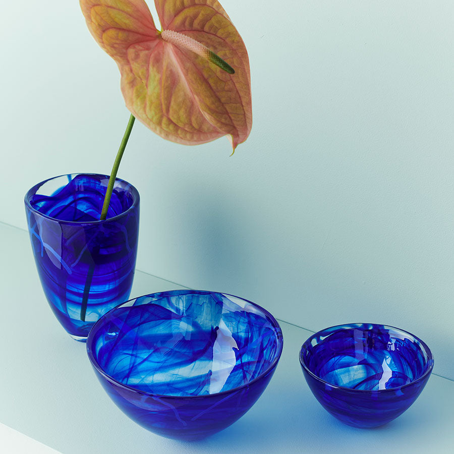 Contrast Bowl Blue/Blue Medium Kosta Boda