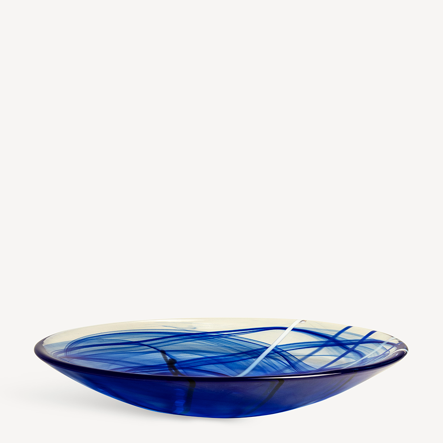 Contrast Blue Dish Kosta Boda