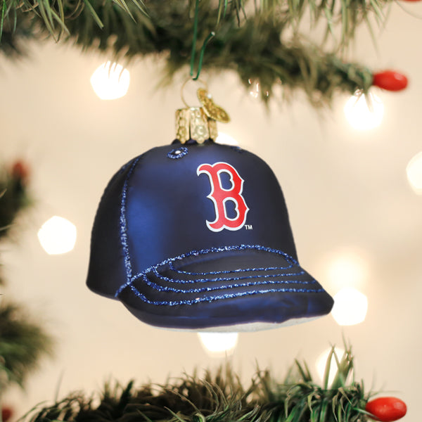 Red Sox Baseball Cap Ornament Old World Christmas
