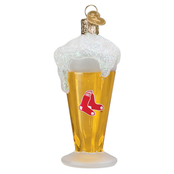 Red Sox Glass Of Beer Ornament Old World Christmas