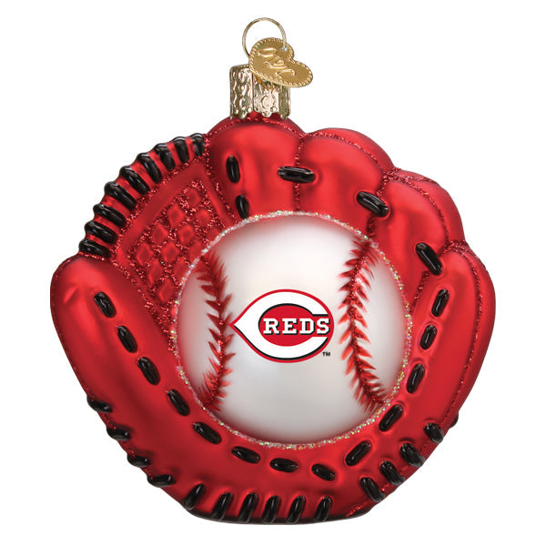 Reds Baseball Mitt Ornament Old World Christmas