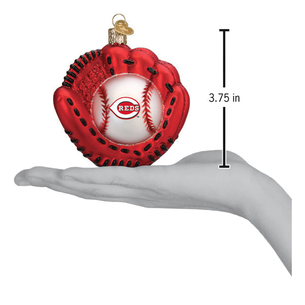 Reds Baseball Mitt Ornament Old World Christmas