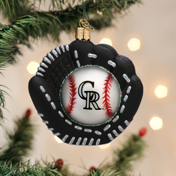 Rockies Baseball Mitt Ornament Old World Christmas
