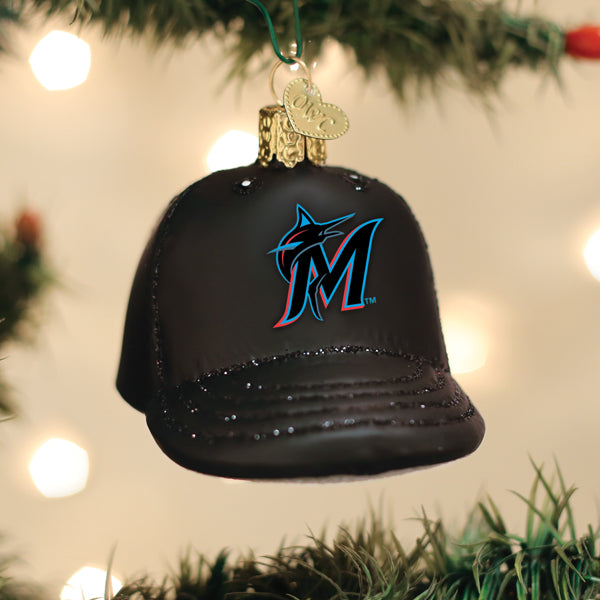Marlins Baseball Cap Ornament Old World Christmas