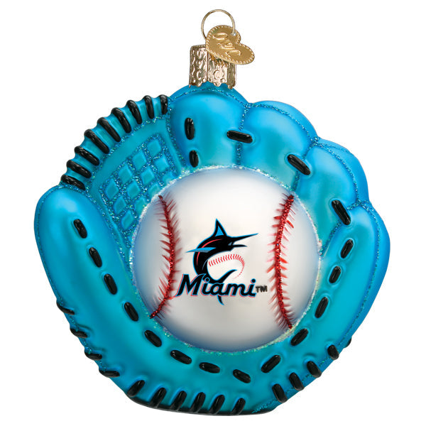 Marlins Baseball Mitt Ornament Old World Christmas