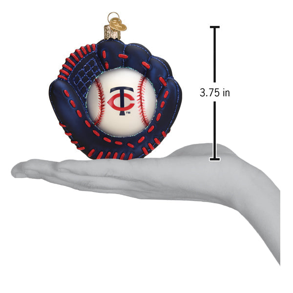 Twins Baseball Mitt Ornament Old World Christmas