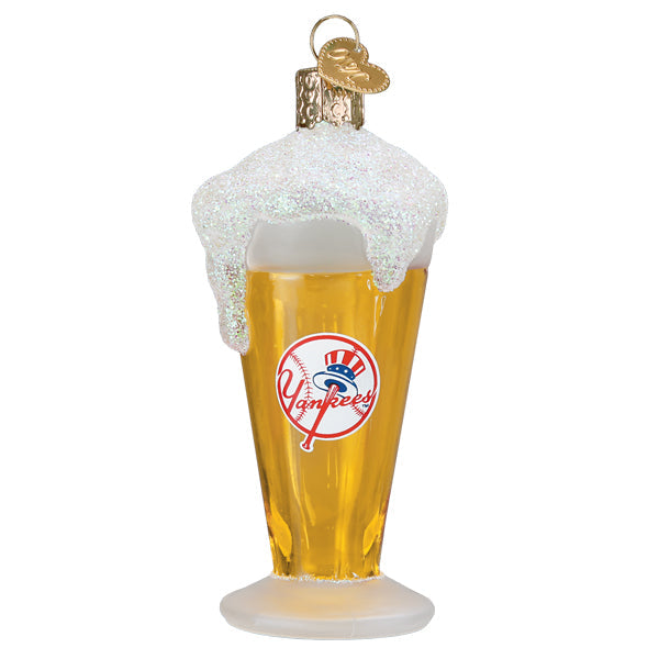 Yankees Glass Of Beer Ornament Old World Christmas