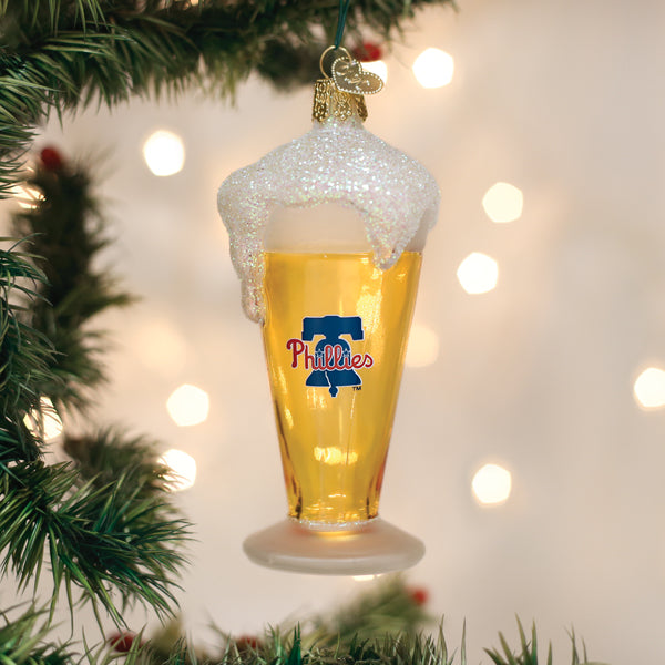 Phillies Glass Of Beer Ornament Old World Christmas