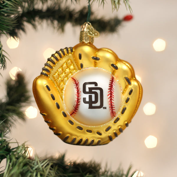 Padres Baseball Mitt Ornament Old World Christmas