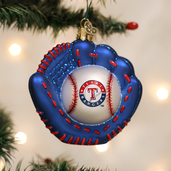 Rangers Baseball Mitt Ornament Old World Christmas