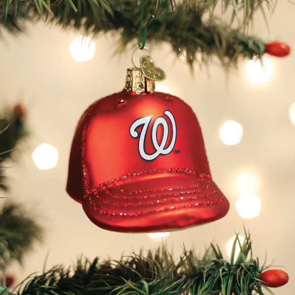 Nationals Baseball Cap Ornament Old World Christmas