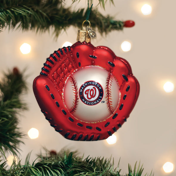 Nationals Baseball MItt Ornament Old World Christmas