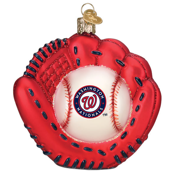 Nationals Baseball MItt Ornament Old World Christmas