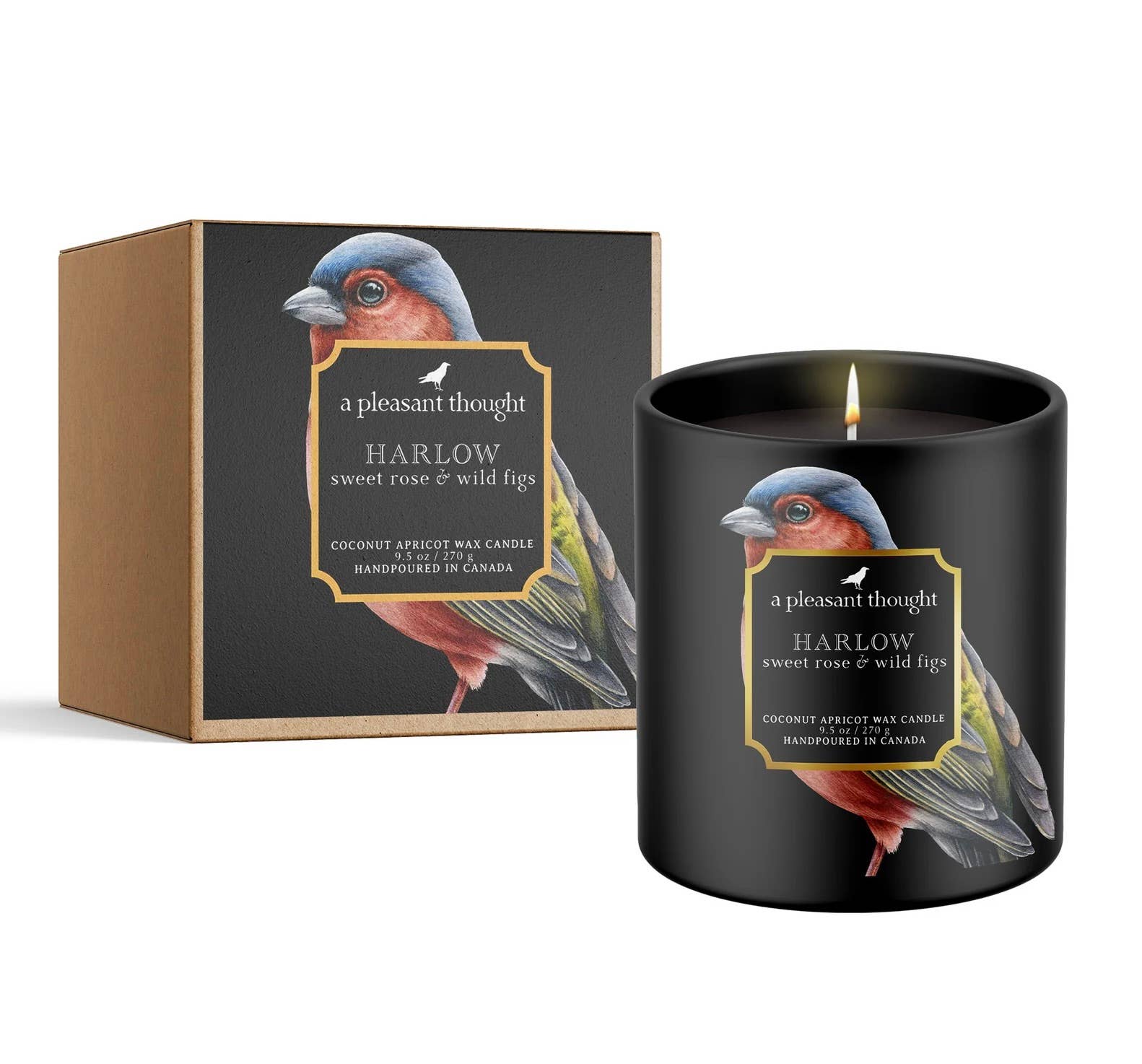 HARLOW | SWEET ROSE & WILD FIGS | RAVEN CANDLE: Cotton A Pleasant Thought