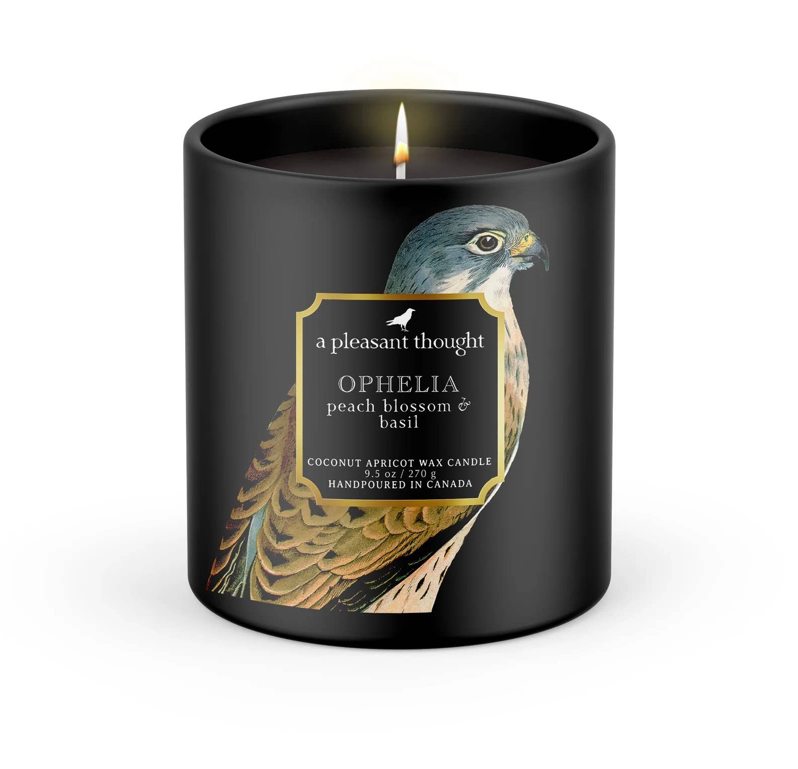 OPHELIA | PEACH BLOSSOM & BASIL | RAVEN CANDLE: Cotton A Pleasant Thought