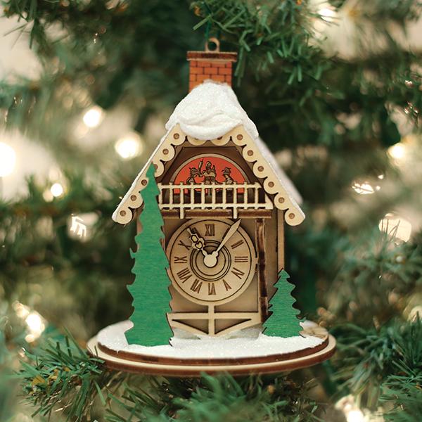 Alpine Time Clock Shoppe Ornament Old World Christmas