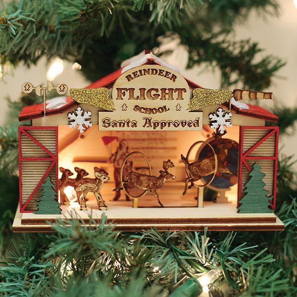 Reindeer Flight School Ornament Old World Christmas