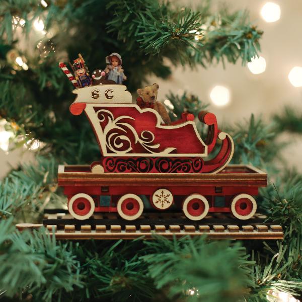 North Pole Express Sleigh Car Ornament Old World Christmas