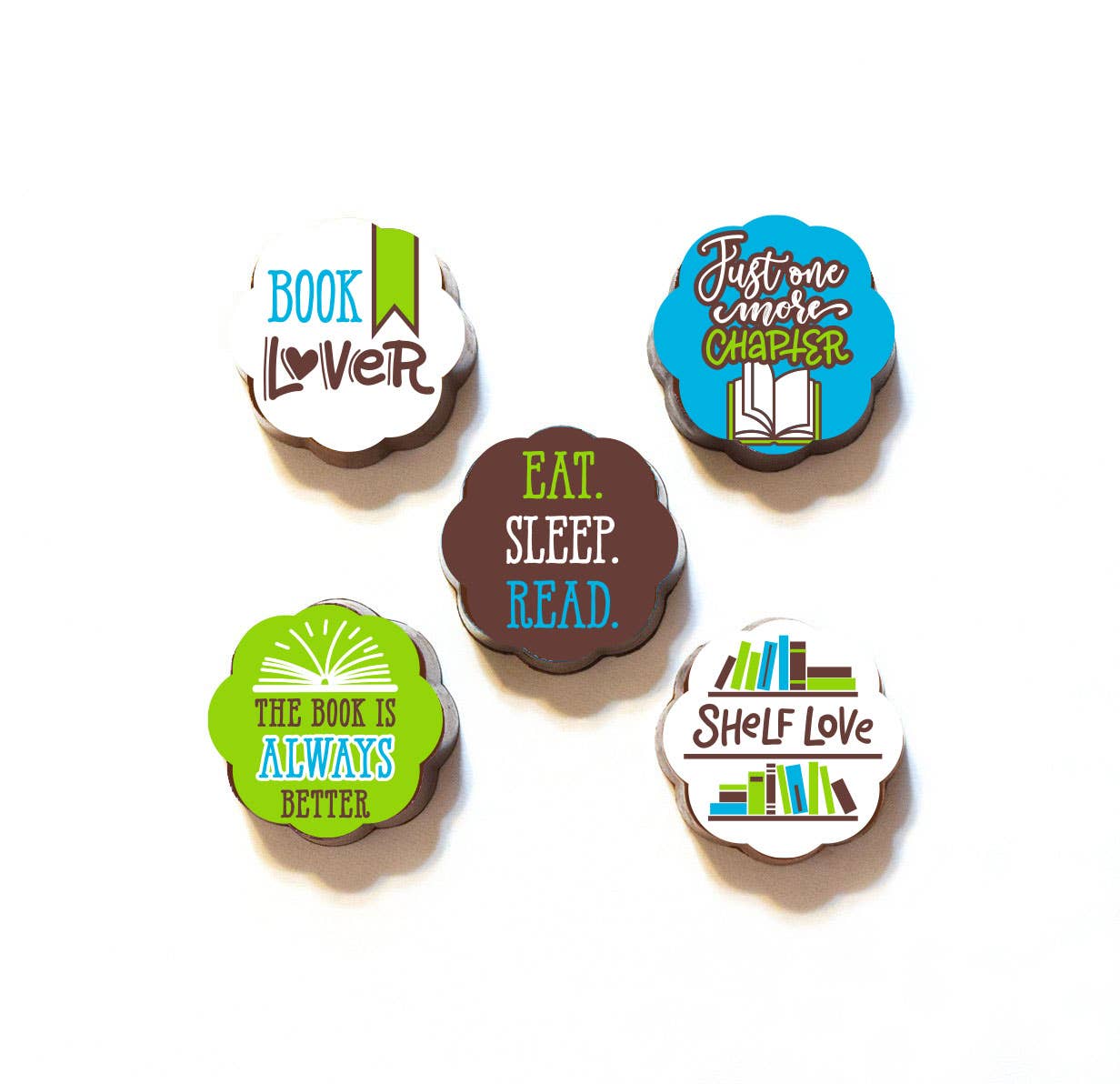 Book Lovers Chocolates - Box of 5 chocolate caramels Chouquette