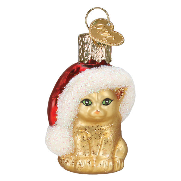 Mini Santa's Kitten Ornament Old World Christmas