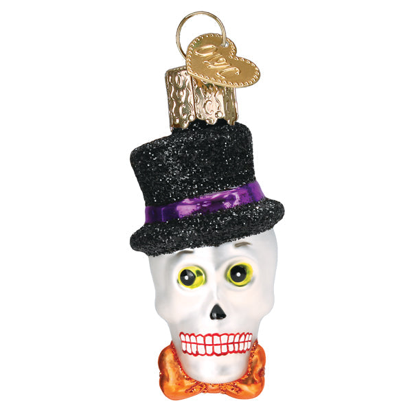 Mini Top Hat Skeleton Ornament Old World Christmas