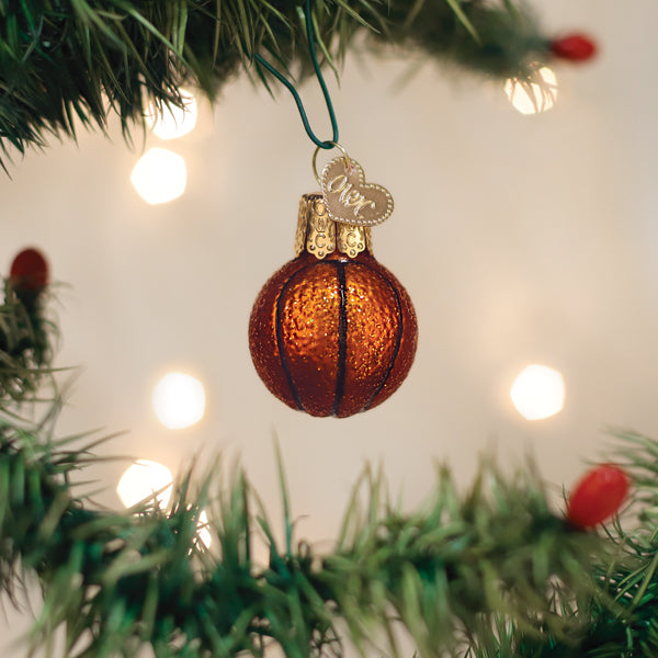 Mini Basketball Ornament Old World Christmas