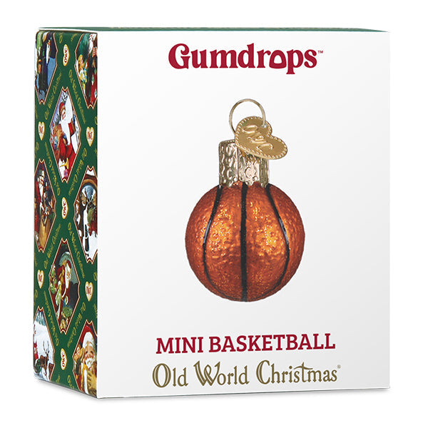 Mini Basketball Ornament Old World Christmas