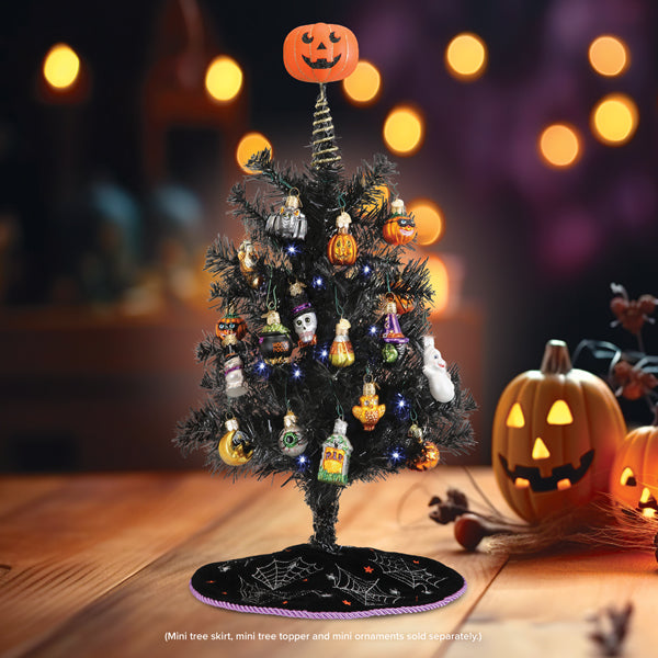 18" Mini Black Tree Pre-lit Old World Christmas
