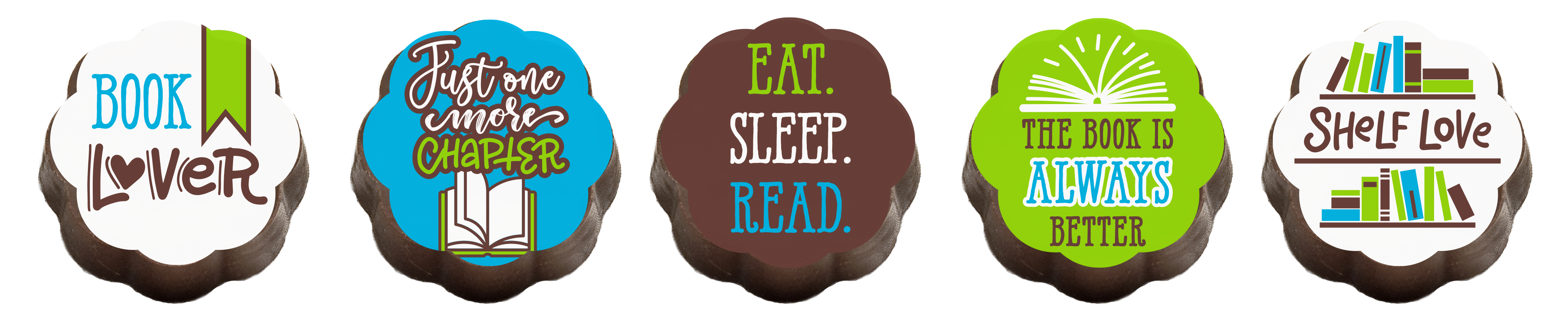 Book Lovers Chocolates - Box of 5 chocolate caramels Chouquette