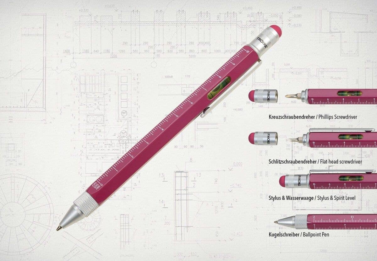 Troika Construction Ballpoint Tool Pen: Black Gold