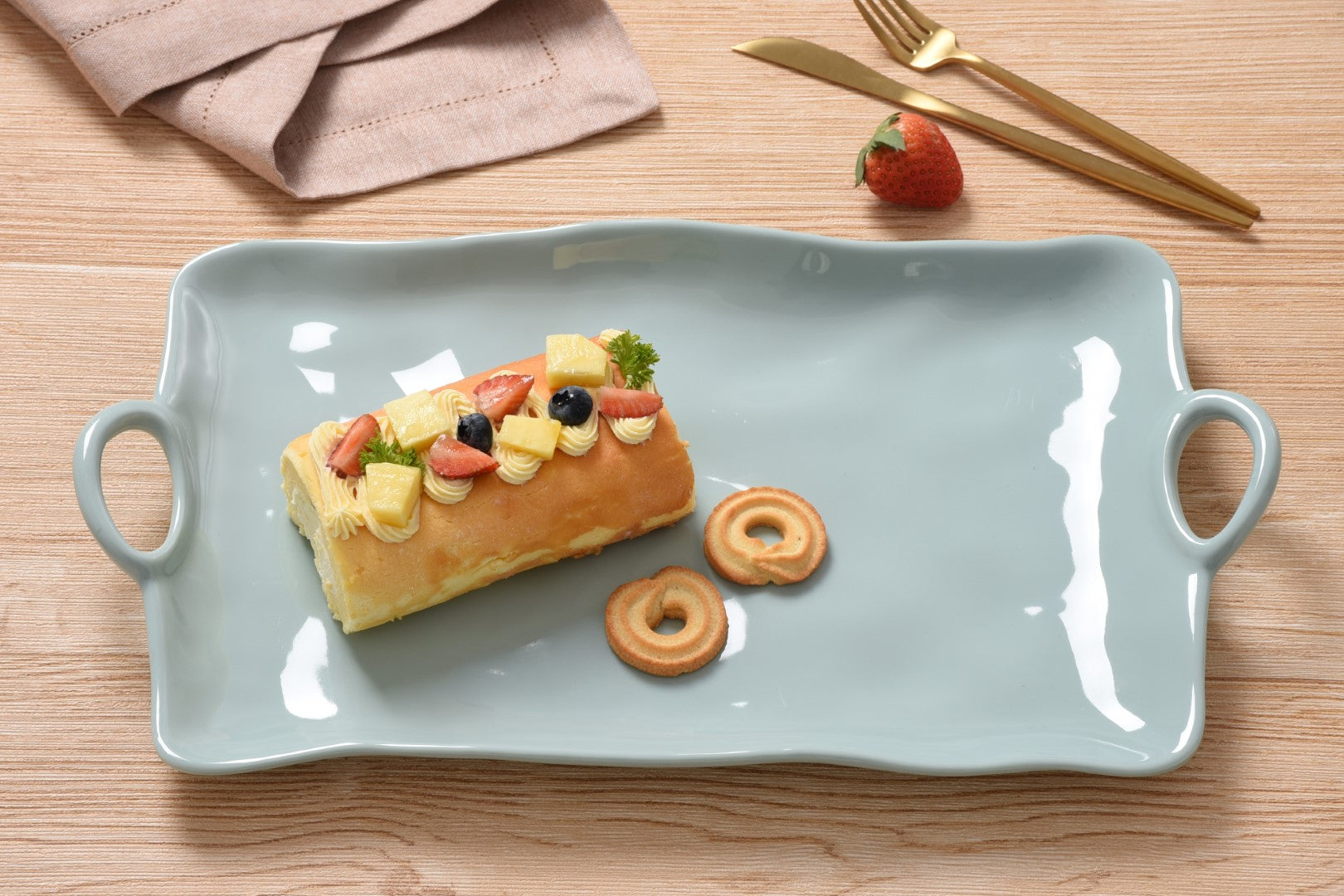 Aqua Large Platter Pampa Bay