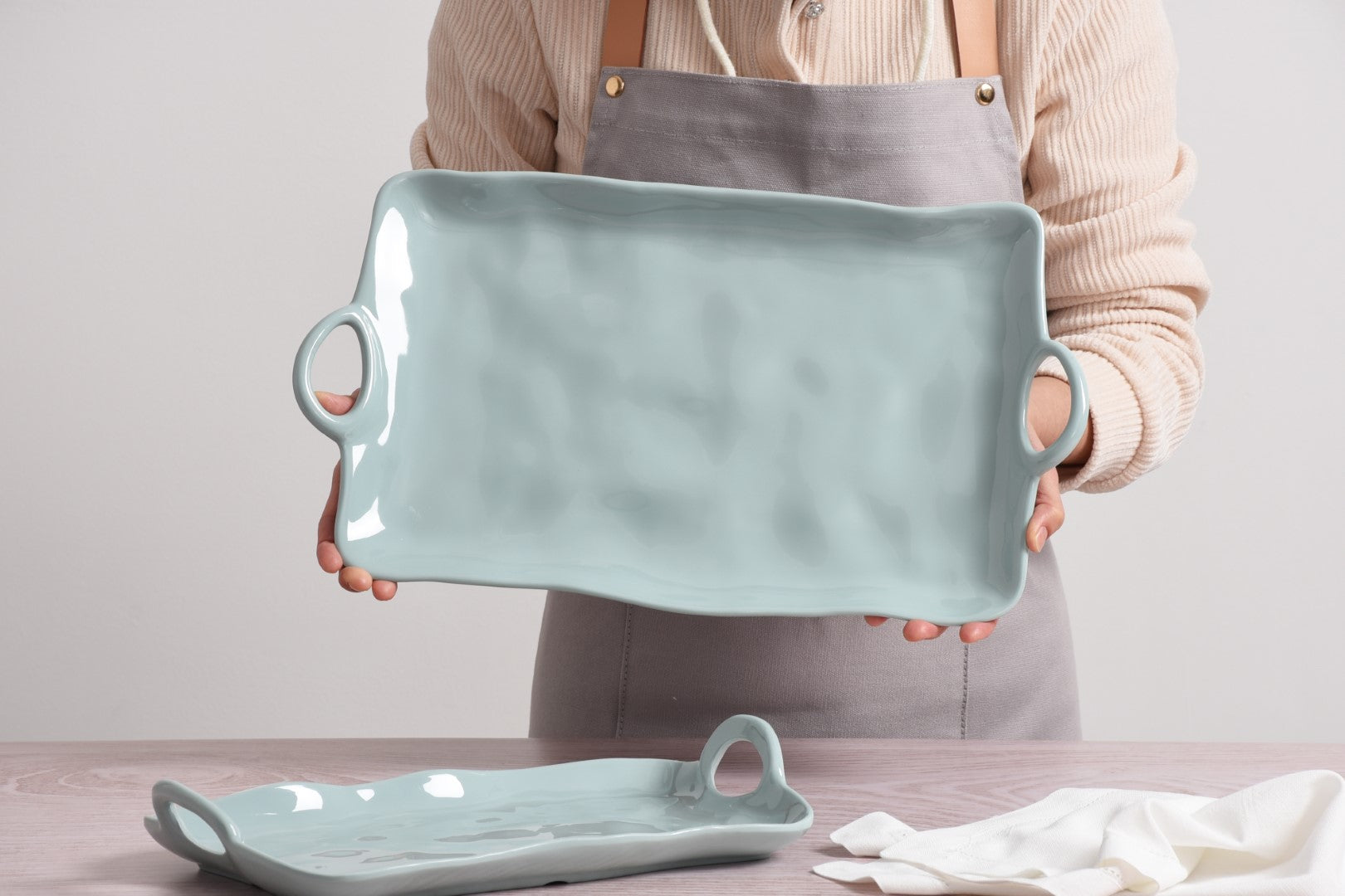 Aqua Large Platter Pampa Bay