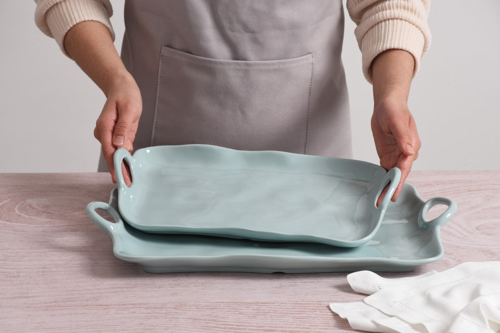 Aqua Small Platter Pampa Bay