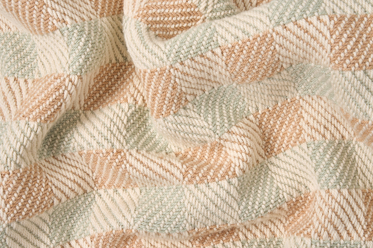 Block Pattern Cotton Blanket