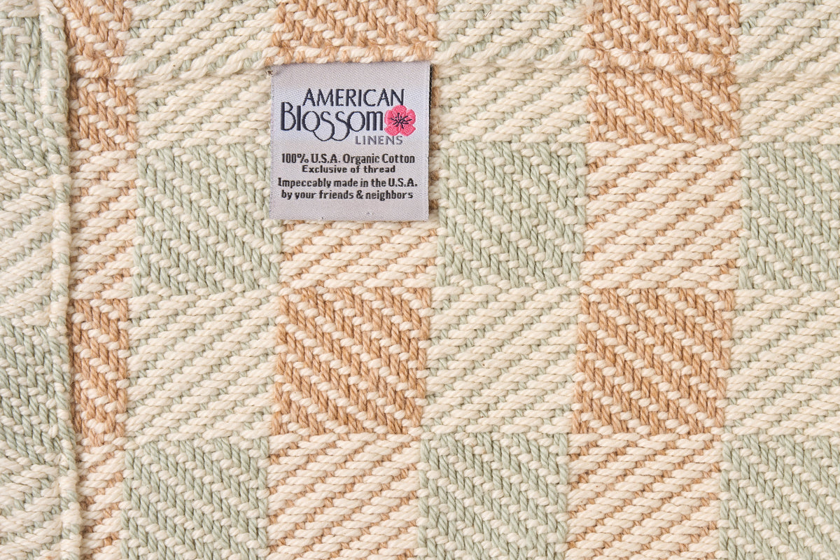 Block Pattern Cotton Blanket