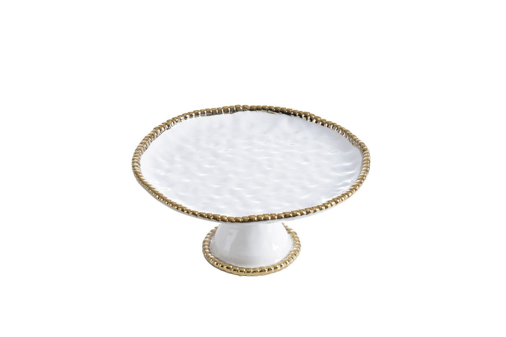 Golden Salerno Round Cake Stand Pampa Bay