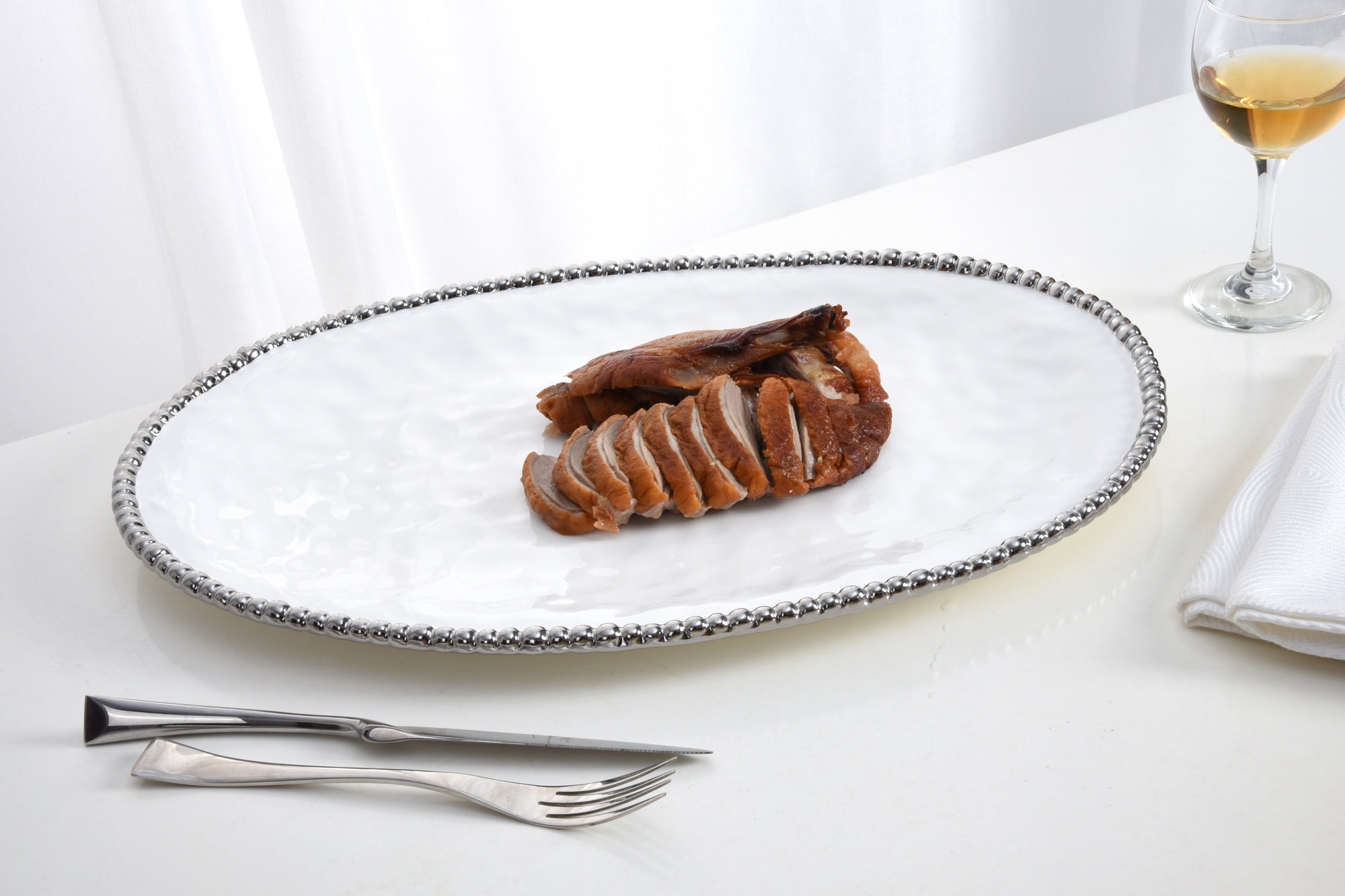 Salerno Large Oval Platter Pampa Bay