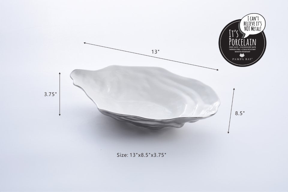 The Oysters Large Oyster Bowl Titanium Exterior