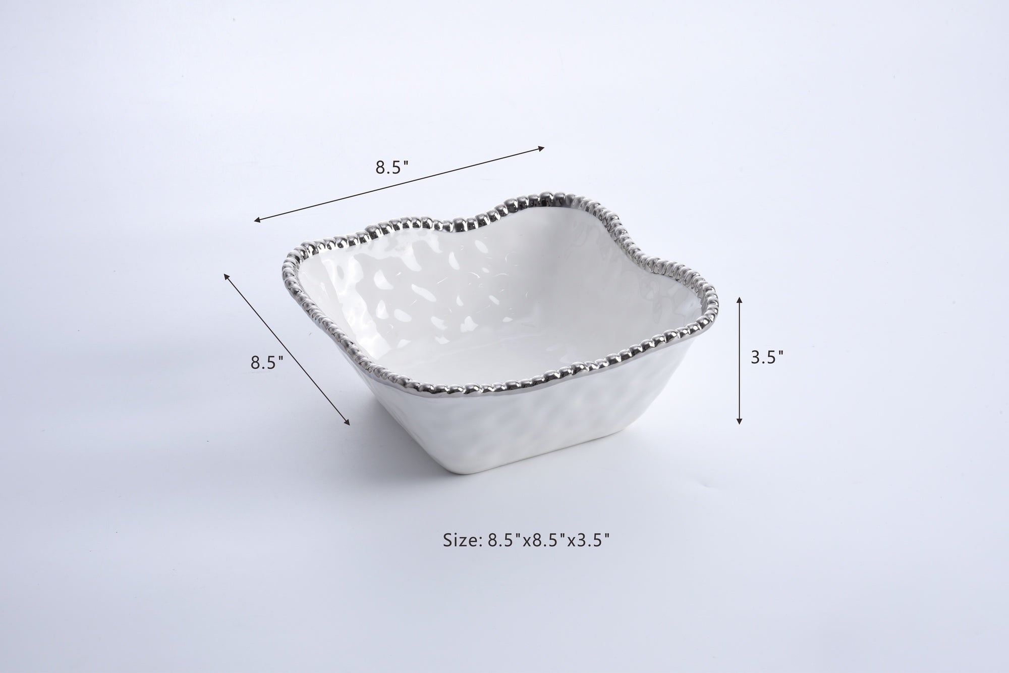 Salerno Medium Square Salad Bowl Pampa Bay